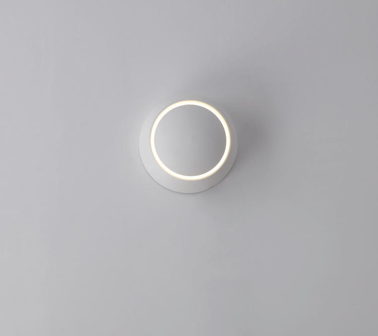 Nuevo aplique de pared luz de noche ajustable blanco negro lámpara de pared 360 grados