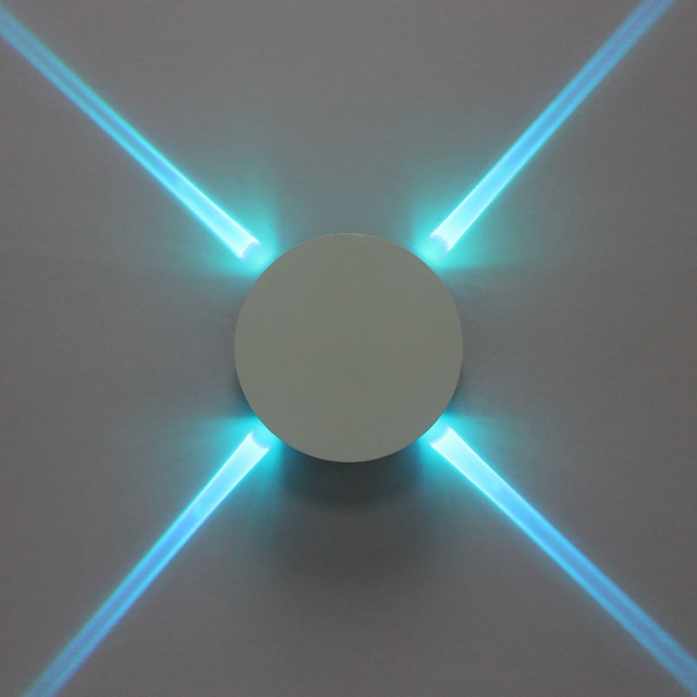 Lámpara de pared de estrella cruzada LED redonda de gran venta, luz de noche interior rgb con precios de fábrica, escalera de luz de superficie innovadora
