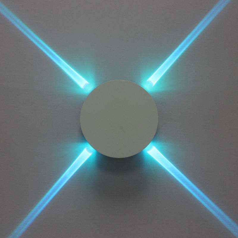 Lámpara de pared de estrella cruzada LED redonda de gran venta, luz de noche interior rgb con precios de fábrica, escalera de luz de superficie innovadora