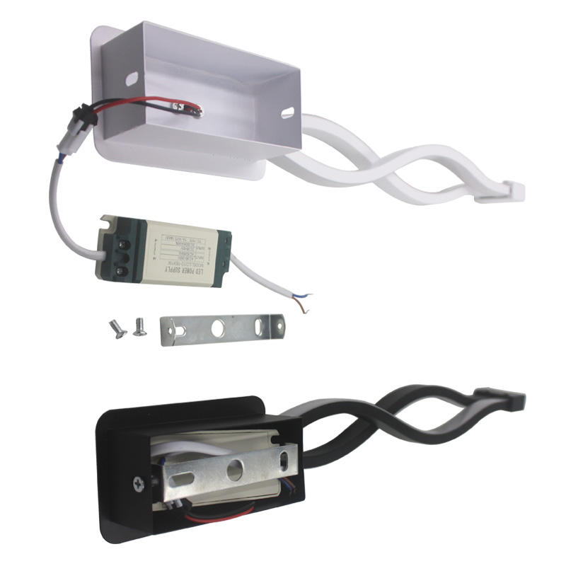 Aplique de pared LED con forma ondulada, luz de pared de diseño moderno de aluminio para dormitorio, pasillo, sala de estar, accesorios de iluminación led para interiores
