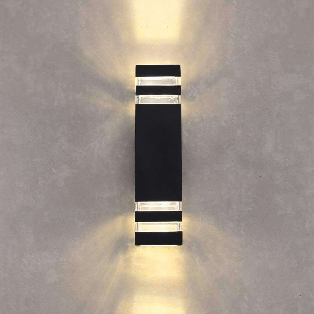 Lámparas de pared LED impermeables para exteriores IP65 luces de aluminio para patio, jardín, porche, pasillo