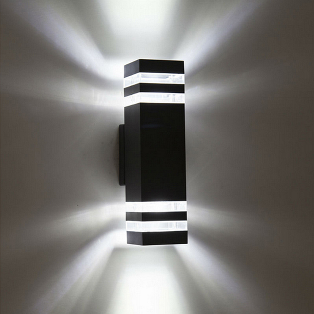 Lámparas de pared LED impermeables para exteriores IP65 luces de aluminio para patio, jardín, porche, pasillo