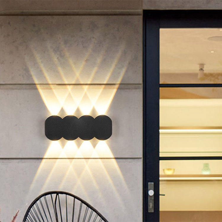 Nueva fábrica, venta al por mayor, IP65, aluminio, impermeable, exterior, arriba y abajo, luces de pared, luces de pared para el hogar con precio de fábrica