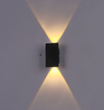 Lámpara de pared nórdica Led aluminio exterior interior Ip66 arriba abajo blanco negro moderno para el hogar escaleras dormitorio cabecera baño luz