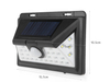 Lámpara de pared solar con sensor de movimiento PIR de 32 LED Luz de jardín impermeable para exteriores Luz solar de montaje en pared de emergencia