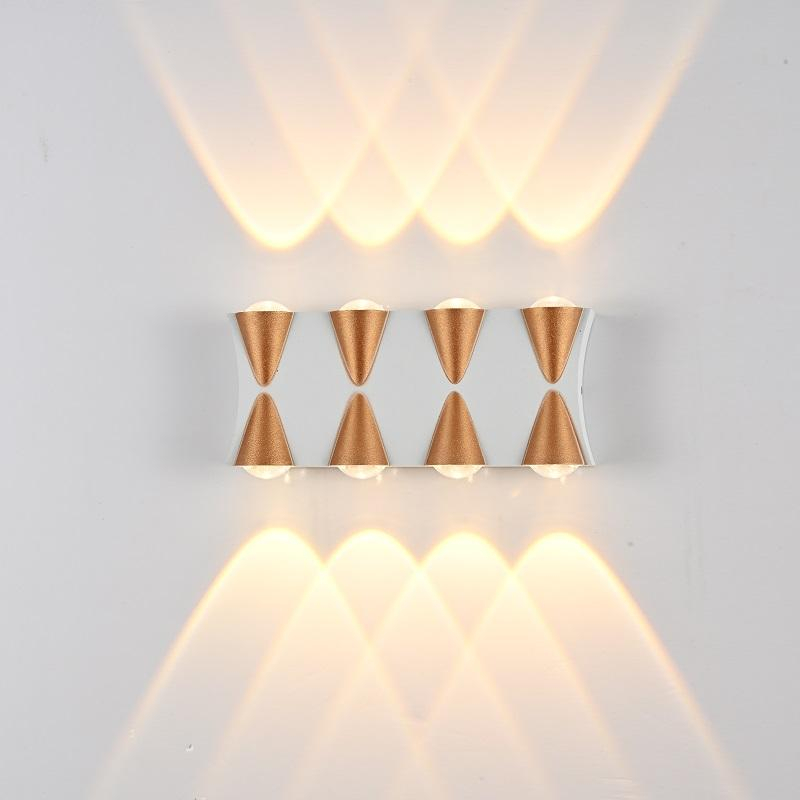 Lámpara LED de pared brillante de lujo para exteriores, impermeable, para Villa, Hotel, pared Exterior, balcón, lámpara para exteriores, poste de puerta para patio, lámpara de pared Led