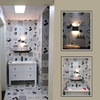 Luz LED decorativa montada en la pared de diseño moderno IP65, luz de pared hacia arriba y hacia abajo, mesita de noche, LED para exteriores, cerca de tocador moderna negra